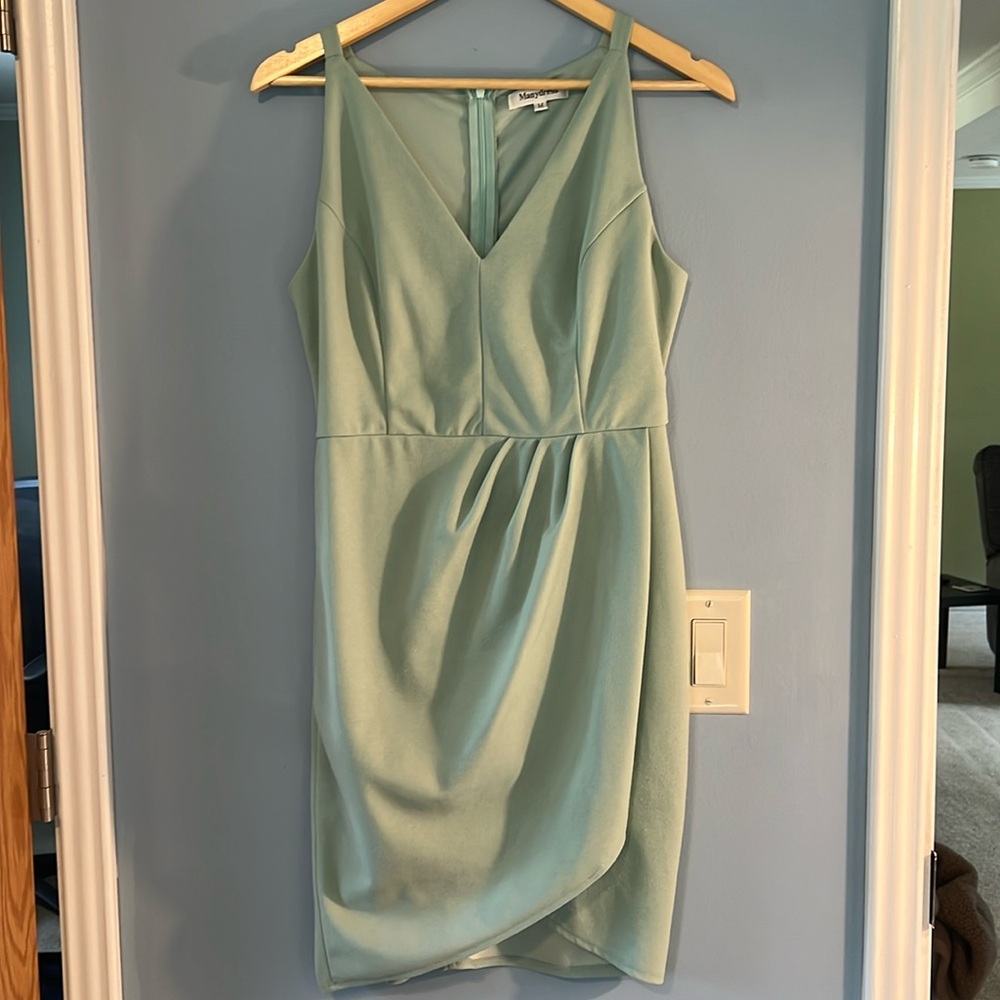 Light teal mini dress